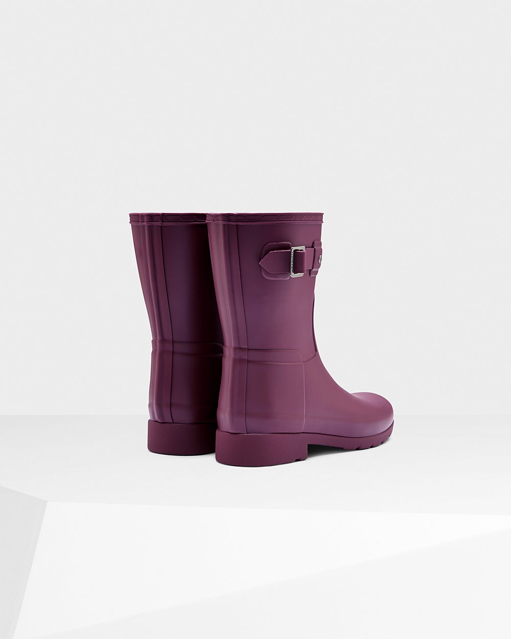 Womens Hunter Short Rain Boots Purple - Refined Slim Fit - 7415608-MO